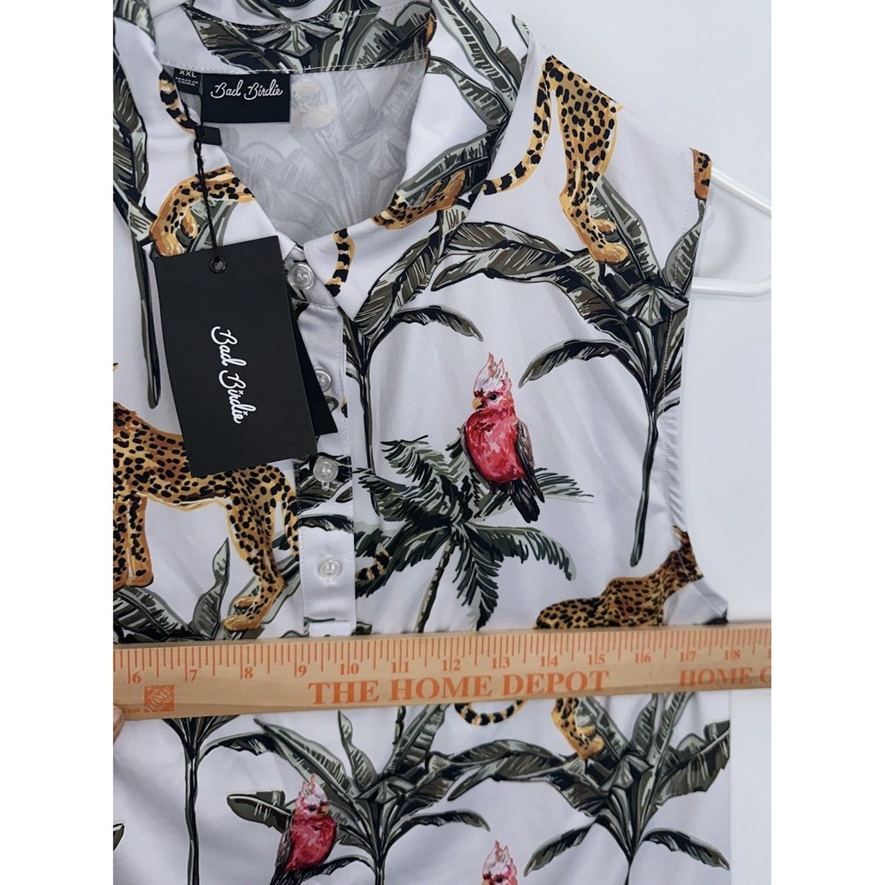 New Bad Birdie‎ XXL 2XL Sleeveless Golf Polo Tank Wildlife All Over Print Tennis - Picture 3 of 7